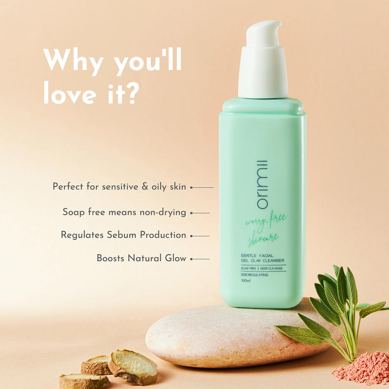 Gentle Facial Gel Clay Cleanser